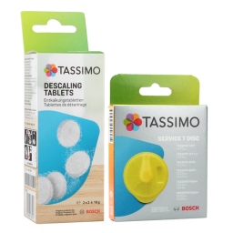 Dysk czyszczący Tassimo Bosch T-disk 576836 + tabletki odkamieniające 311909 TCZ6004 - miniatura 1