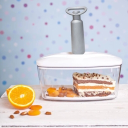 Pojemnik prożniowy do przechowywania żywności SeeYoo 2,7L (biały) z pompką manualną - miniatura 4