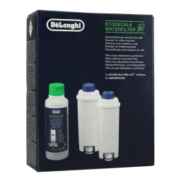 Zestaw do konserwacji ekspresu ciśnieniowego DeLonghi DLSC322 (2x filtr DLSC002+ odkamieniacz 200ml) AS00002528 - miniatura 1