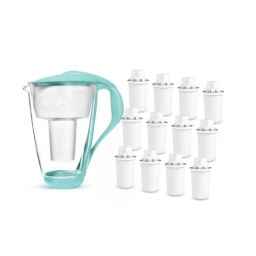 Dzbanek filtrujący szklany Dafi Crystal LED +1 filtr Classic (miętowy) +12x FilterLogic FL-601 - miniatura 1