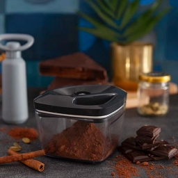 Zestaw pojemników prożniowych do przechowywania żywności DAFI SET5 (czarny) - miniatura 4