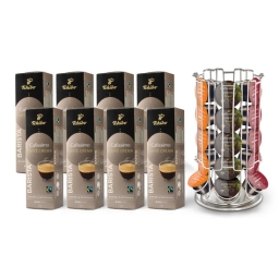Kawa kapsułki Tchibo Cafissimo Barista Caffe Crema 80szt. + stojak w zestawie - miniatura 1