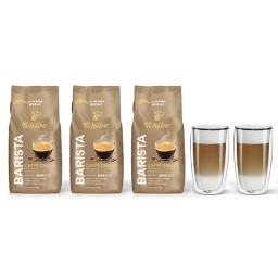 Kawa ziarnista Tchibo Barista Caffe Crema 3kg + szklanki termiczne do latte FilterLogic CFL-670 w zestawie - miniatura 1