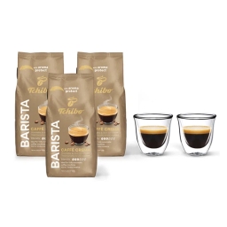 Kawa ziarnista Tchibo Barista Caffe Crema 3kg + szklanki termiczne do espresso FilterLogic CFL-655 w zestawie - miniatura 1