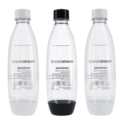 Zestaw butelek do saturatora SodaStream 3x1L (2x biała + 1x czarna) - miniatura 1