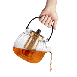 Zaparzacz do herbaty Vialli Design VOLARE 1000ml 1746 (złoty) - miniatura 3