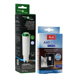 Zestaw do konserwacji ekspresu Melitta (filtr FilterLogic CFL-701B + odkamieniacz  Melitta 2x40g) - miniatura 1