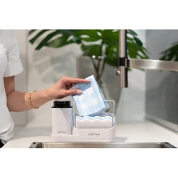 Zestaw kuchenny dozownik + ociekacz na sztućce Vialli Design LIVIO DUO (biały) - miniatura 6