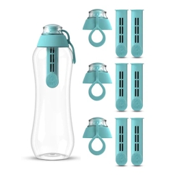 Butelka filtrująca do wody kranowej DAFI 0.5L (miętowa) +7 filtrów +4 nakrętki - miniatura 1