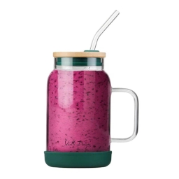 Słoik szklany ze słomką Vialli Design Fuori 600ml 29828 (zielony) - miniatura 3