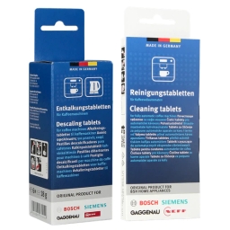 Zestaw do konserwacji ekspresu Bosch Siemens (tabletki odkamieniające 311864 + tabletki czyszczące 312504) - miniatura 1