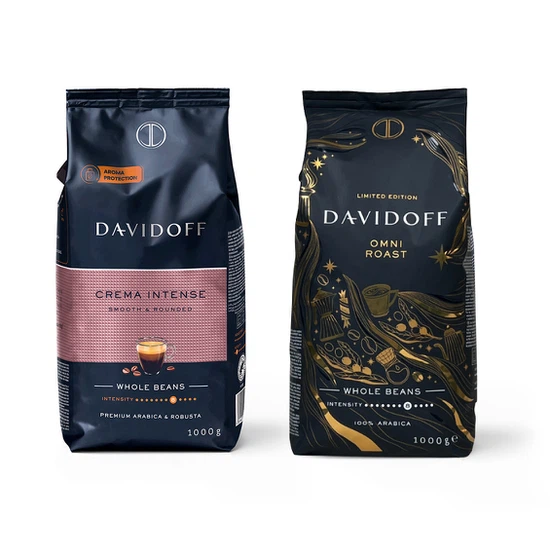 Kawa ziarnista Davidoff Cafe Creme Intense + Omni Roast, zestaw 2 kg - miniatura 1