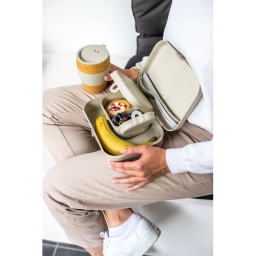 Zestaw śniadaniowy Koziol (lunchbox PASCAL + butelka bidon na wodę 425ml) beżowy - miniatura 3