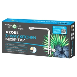 Bateria kuchenna trojdrożna kran FilterLogic Azore (czarna / gun black) - miniatura 3