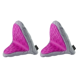 Rękawica kuchenna silikonowa bawełniana Vialli Design LIVIO 20740 (szaro-różowa) 2-pack - miniatura 1