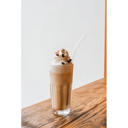 Ekologiczne białe słomki szklane zakrzywione Vialli Design VITA 23cm (6szt.) + szczoteczka do czyszczenia 26643 - miniatura 5