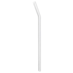 Ekologiczne słomki szklane zakrzywione Vialli Design VITA 23cm (6szt.) + szczoteczka do czyszczenia 26629 - miniatura 2