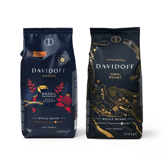 Kawa ziarnista Davidoff Omni Roast + Brasil, zestaw 2 kg - miniatura 1