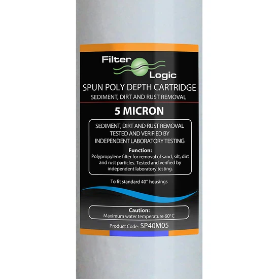 Wkład sedymentacyjny 40" polipropylenowy FilterLogic 5um SP40M05 Slimline - miniatura 2