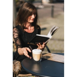 Szklanki termiczne do kawy Vialli Design VITA 320ml (zestaw 6szt.) + słomki szklane 26858 - miniatura 5