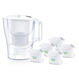 Dzbanek filtrujący Brita Aluna Frosted (biały) +5 filtry Brita Maxtra PRO Pure Performance - miniatura 1