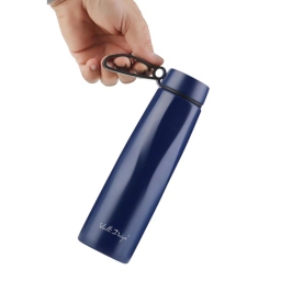 Butelka termiczna Vialli Design FUORI 500ml z uchwytem 12/24h (granatowa) - miniatura 3