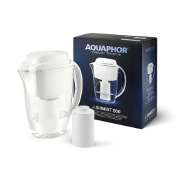 Dzbanek filtrujący wodę Aquaphor J.Shmidt 500 (biały) + 6 wkładów filtrujących - miniatura 4