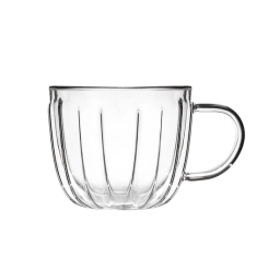 Szklanki termiczne do kawy i herbaty z uchem Vialli Design TULIP 350ml (4szt.) 28791 - miniatura 2