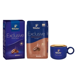 Kawa ziarnista Tchibo Exclusive Regular/Medum Roast 2kg + filiżanka Tchibo 150ml (limitowana edycja) - miniatura 1