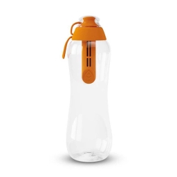 Butelka filtrująca do wody kranowej DAFI 0.5L (pomarańczowa) +7 filtrów +4 nakrętki - miniatura 2