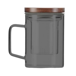 Szklanka do herbaty z zaparzaczem Vialli Design SOHO 350ml 29361 (grafitowa) - miniatura 2