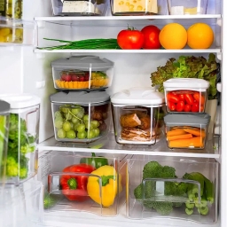 Zestaw pojemników prożniowych do przechowywania żywności DAFI SET4 (czarny) - miniatura 4