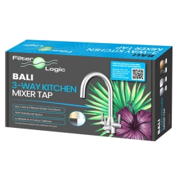 Bateria kuchenna trojdrożna kran FilterLogic Bali (chromowana) - miniatura 3
