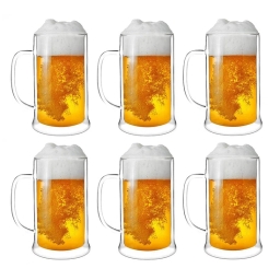 Szklanka termiczna kufel do piwa Vialli Design AMO 500ml 21228 (6szt.) - miniatura 1
