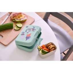 Zestaw śniadaniowy dla dzieci duży Koziol REX (lunchbox + lunchbox mini + snackpot + butelka bidon na wodę 500ml) - miniatura 6