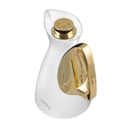 Termos z wkładem szklanym Vialli Design ALESSIA 1L (biało-złoty) 31043 - miniatura 3