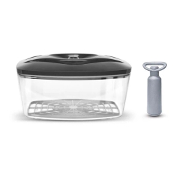 Pojemnik prożniowy do przechowywania żywności SeeYoo 2,7L (grafitowy) z pompką manualną - miniatura 1