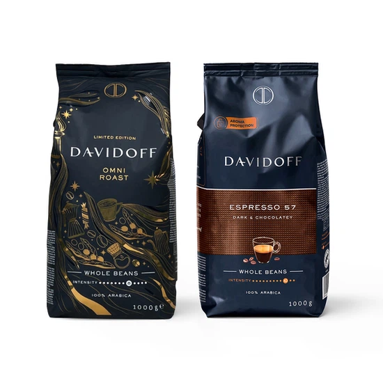 Kawa ziarnista Davidoff Omni Roast + Espresso 57, zestaw 2 kg - miniatura 1