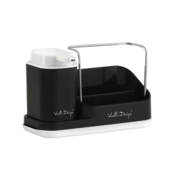 Organizer kuchenny z dozownikiem na płyn Vialli Design LIVIO DUO (czarny) 28296 - miniatura 1