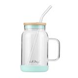 Słoik szklany ze słomką Vialli Design Fuori 600ml 29859 (miętowy)