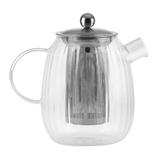 Zaparzacz do herbaty szklany Vialli Design TULIP 1000ml 29309 (srebrny mat)