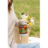 Słoik szklany ze słomką Vialli Design Fuori 600ml 29859 (miętowy)