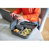 Lunchbox zestaw + sztućce Koziol PASCAL READY 7168701 (popielaty)