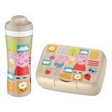 Zestaw śniadaniowy Koziol PEPPA PIG (lunchbox Candy L + butelka bidon na wodę 425ml)