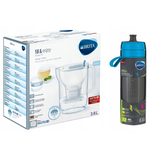 Dzbanek filtrujący Style XL (niebieski) +1 filtr MP +butelka Brita Active 0,6L (niebieska)