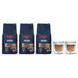 Kawa ziarnista Kimbo DeLonghi Espresso Arabica 100% 3x 1kg + szklanki do cappuccino FilterLogic CFL-660 w zestawie