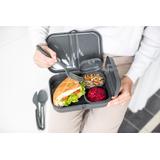 Lunchbox zestaw + sztućce Koziol PASCAL READY 7168701 (popielaty)