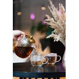Zaparzacz do herbaty szklany Vialli Design TULIP 1000ml 29316 (złoty mat)