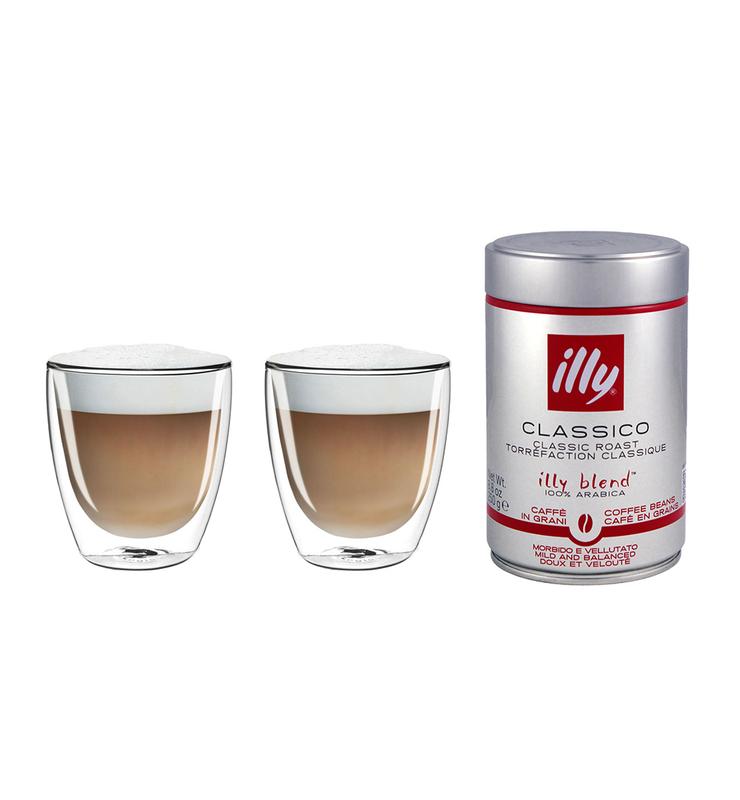 Szklanki termiczne Cappuccino CFL-660 + Kawa ziarnista ILLY Classic Espresso 250g