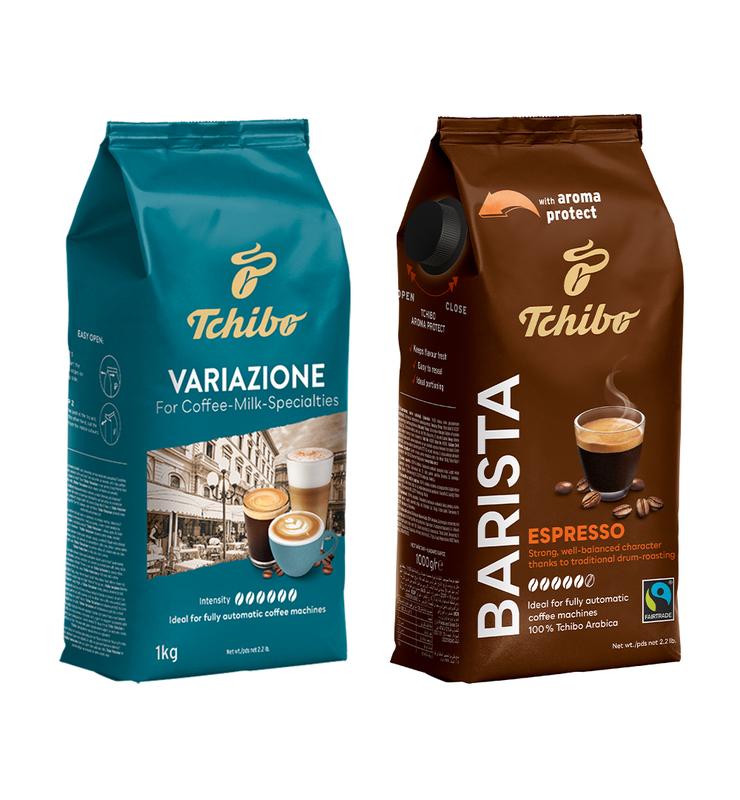 Kawa ziarnista Tchibo Variazione + Barista Espresso (zestaw degustacyjny) 2kg